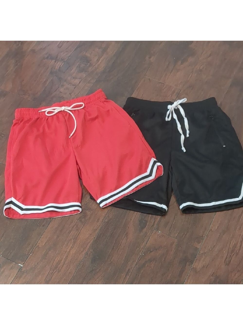 Mens Athletic Shorts Black And White